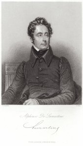 Porträt von Alphonse de Lamartine von French School