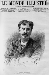 Porträt von Alphonse de Neuville (1835-1885), französischer Maler und Karikaturist, in „Die illustrierte Welt“ 1885 von French School