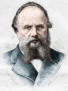 Porträt von Aristide Boucicaut (1810-1877), französischer Händler, Direktor der Kaufhäuser von Bon Marché. Gravur in „Le Monde Illustré“ Nr. 1082 vom 5. Januar 1878