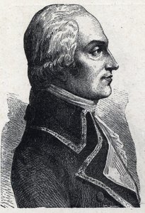 Porträt von Armand Louis de Gontaut Biron, französischer Militär (1747-1793). Gravur von 1889. Private Sammlung. von French School