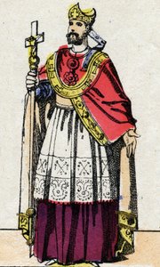 Porträt von Bonifatius (ca. 675-754), Erzbischof von Mainz, der Deutschland evangelisierte und den fränkischen Klerus reorganisierte