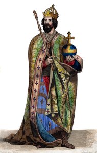Porträt von Karl dem Großen (742-814), König der Franken von French School