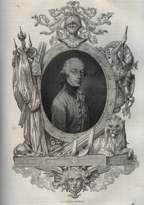 Porträt von Charles-Louis von Österreich-Teschen, Erzherzog von Österreich, Herzog von Teschen - aus „New National Encyclopedia“ von Maurice La Charest.