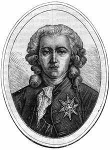 Porträt von Charles Alexandre de Calonne, französischer Politiker unter Ludwig XVI, Finanzkontrolleur. Gravur in „Histoire des Papes-Rois-Queen and Empereurs a travers les centuries“ von Maurice Lachatre
