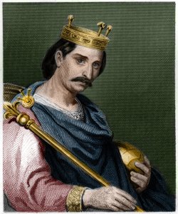 Porträt von Karl II. der Kahle (823 - 877), König von Frankreich - in „Histoire des Francais“ von Lavallee, Gravur von French School