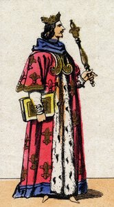 Porträt von Karl V. der Weise (1338-1380), König von Frankreich. von French School