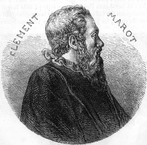 Porträt von Clement des Marets dit Marot (1496-1544), Dichter. In „Histoire Populaire de la France“, ca. 1885. Gravur. von French School