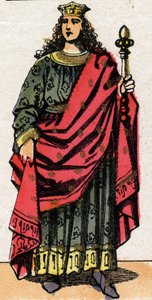 Porträt von Chlothar II. (584 - 628), König von Neustrien und König der Franken. von French School
