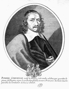 Porträt von Corneille. Gravur aus dem 19. Jahrhundert.