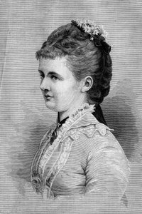Porträt von Emma von Waldeck-Pyrmont (1858-1934), Königin der Niederlande. Gravur in „Le Monde Illustré“ Nr. 1139 vom 25. Januar