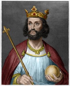 Porträt von Eudes (Odon) (ca. 860 - 898), Graf von Paris und Troyes, dann König von Frankreich - in Histoire des Français von Lavallée, Gravur, undatiert von French School