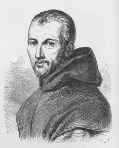 Porträt von Pater Mersenne (1588 - 1648) - in „Album der Wissenschaft; berühmte Gelehrte; Große Entdeckungen“ 1896