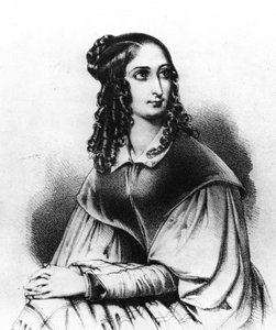 Porträt von Flora Tristan im Jahr 1839, Gauguins Großmutter, gestorben am 14. November 1845 in Bordeaux - Gravur von French School