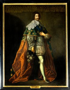 Porträt von Francois de Bethune, Herzog von Orval (1598-1678), Sohn von Maximilian von Bethune, Herzog von Sully (1559-1641). Anonymes Gemälde des 17. Jahrhunderts. Öl auf Leinwand. Pflichtangabe: Sully sur Loire, Chateau de Sully von French School