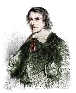 Porträt von François de La Mothe Le Vayer (La-Mothe-Le-Vayer) (1585-1672), französischer Philosoph. Gravur von 1858.
