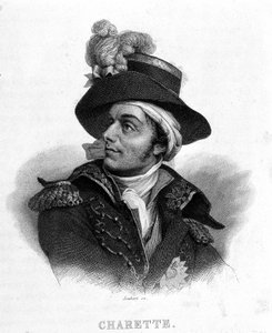 Porträt von François Athanase de Charette de la Contrie (1763 - 1796) - in „Revolution francaise“ von Thiers. 19. Jahrhundert von French School