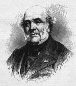 Porträt von Frederic Auguste Demetz (1796-1873), französischer Anwalt, Gründer der landwirtschaftlichen Kolonie und Strafanstalt von Mettray zur Rehabilitation jugendlicher Straftäter. Gravur in „Le Monde Illustré“ Nr. 866 vom 15. November. von French School