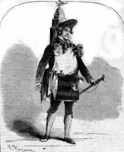 Porträt von Frederick Lemaitre (1800-1876), französischer Komiker in „Le Marchand de coco“ von Adolphe d