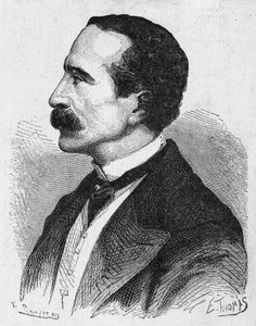 Porträt von Georges Bonelli, dem Erfinder des typografischen Telegraphen - in „Album der Wissenschaft; berühmte Gelehrte; Große Entdeckungen“ 1896 von French School