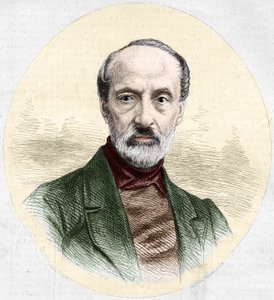 Porträt von Giuseppe Mazzini (1805-1872), italienischer Politiker und Nationalist. Gravur in „Le Monde Illustré“ Nr. 779 vom 16. März 1872.