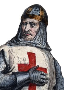 Porträt von Gottfried von Bouillon (104061-1100), fränkischer Ritter, einer der Anführer des Ersten Kreuzzugs
