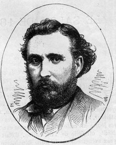 Porträt von Henri Chapu (1833-1891), französischer Bildhauer. Gravur in „Le Monde Illustré“ Nr. 890 vom 2. Mai 1874. von French School