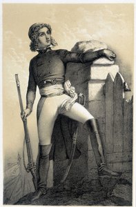 Porträt von Henri du Vergier, Graf von La Rochejaquelein (1772-1794) - in „Historische Galerie der Französischen Revolution“ von Albert Maurin von French School