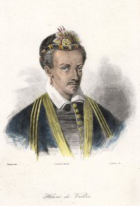 Porträt von Heinrich III (1551 - 1589), König von Frankreich (mit Ohrring), Gravur des 19. Jahrhunderts von French School