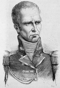 Porträt von Hudson Lowe, britischer General (1769 - 1844), zum Gouverneur von St. Helena ernannt im Jahr 1815, er war der Gefängniswärter von Napoleon - in „The History of France“ von Henri Martin