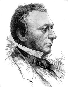 Porträt von Isaac Pereire (1800-1875), Gründer der Société de Crédit Mobilier und der Compagnie Générale Transatlantique. Gravur in 