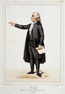 Porträt von Jean Sylvain Bailly (1736 - 1793) - in „Sammlung von Kostümen, Waffen und Möbeln für die Geschichte der französischen Revolution und des Kaiserreichs“ von Horace de Viel-Castel von French School