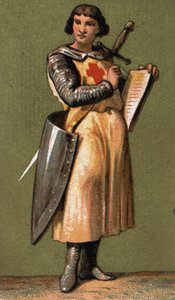 Porträt von Jean de Joinville (1225-1317), französischer Chronist, Freund und Vertrauter von König Ludwig IX., den er auf den VII. Kreuzzug begleitete. Chromolithographie des 19. Jahrhunderts. von French School