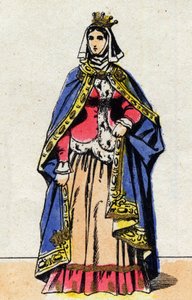 Porträt von Jeanne de Boulogne, Frau von Philipp V. der Lange (1294 - 1322) von French School