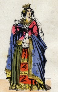 Porträt von Johanna von Burgund (ca. 1291-1330), Ehefrau von Philipp V. von Frankreich. (Kapetinger-Dynastie). von French School