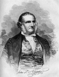 Porträt von John James Audubon (1780-1851), amerikanischer Ornithologe. Gravur in „Le Magasin pittoresque“