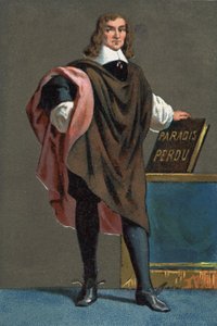 Porträt von John Milton, englischer Dichter und Essayist (1608-1674). von French School