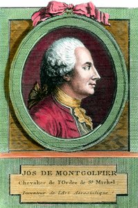 Porträt von Joseph de Montgolfier, Erfinder des Heißluftballons von French School