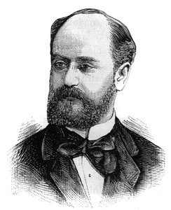 Porträt von Jules Develle (1845-1919), französischer Politiker. Gravur in „Le Monde Illustré“, 16. Januar