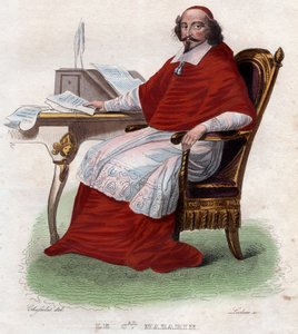 Porträt von Jules Mazarin (1602-1661), französisch-italienischer Kardinal, Diplomat und Politiker