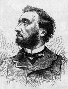 Porträt von Léon Gambetta (1838-1882), französischer Politiker. Gravur in „Le Monde Illustré“ Nr. 634 vom 5. Juni von French School