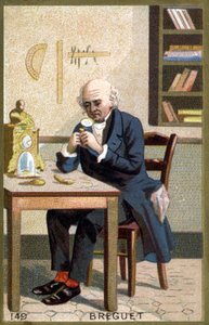 Porträt von Louis Bréguet. Chromolithografie des späten 19. Jahrhunderts von French School