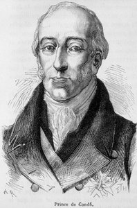 Porträt von Louis V Joseph de Bourbon-Conde (1736-1818), achter Prinz von Conde, französischer Kriegsmann - in „L