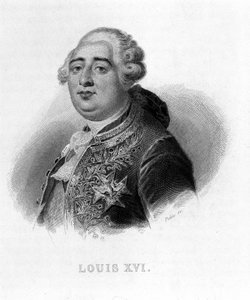 Porträt von Ludwig XVI. - in „Revolution française“ von Thiers. 19. Jahrhundert von French School