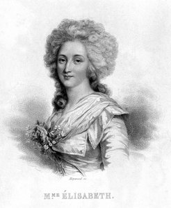 Porträt von Madame Elisabeth - in „Revolution française“ von Thiers. 19. Jahrhundert von French School