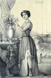 Porträt von Mademoiselle de Fontenay oder Teresa Cabarrus, bekannt als Madame Tallien - in „Galerie historique de la Revolution française“ von Albert Maurin von French School