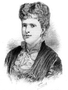 Porträt von Maria Pia, Königin von Portugal (1847-1911). Gravur in „Le Monde Illustré“, 22. Mai 1886.