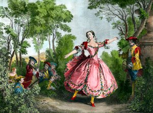 Porträt von Marie Anne de Cupius de Camargo, genannt La Camargo, Tänzerin