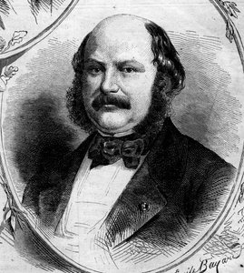 Porträt von Maximilian Jules Marcus Koenigswarter (1817-1878), französischer Bankier und Politiker. Gravur in „Le Monde Illustré“ Nr. 262 vom 19. April 1862. von French School