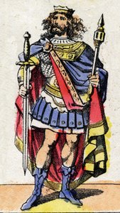 Porträt von Merowech III. (oder Merowig) (ca. 412-458), König der Franken von 448 bis 458. von French School