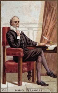 Porträt von Miguel Cervantes (1547-1616), spanischer Schriftsteller.